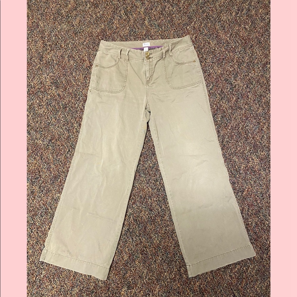 Bass Greenish Brown Wide Leg Pants